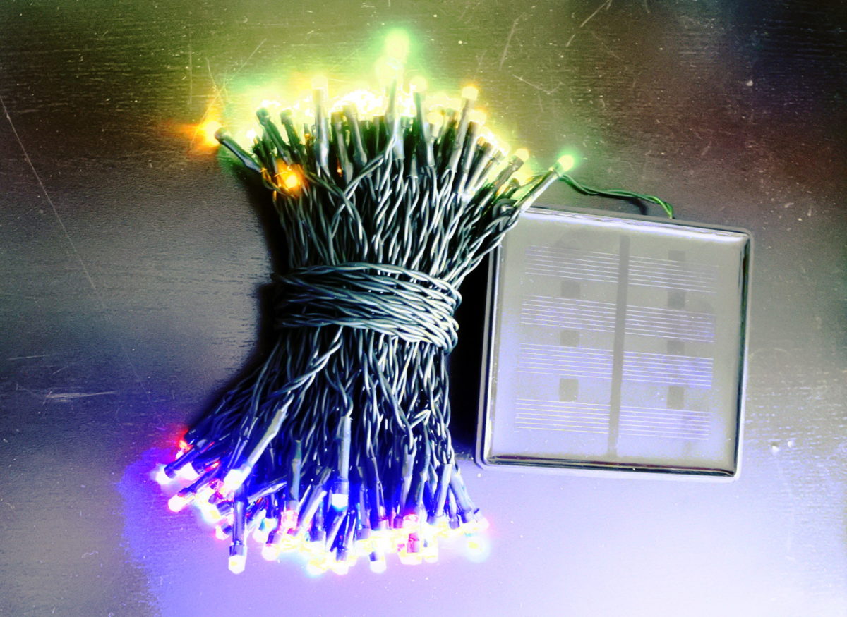 Luces de Navidad LED con panel solar