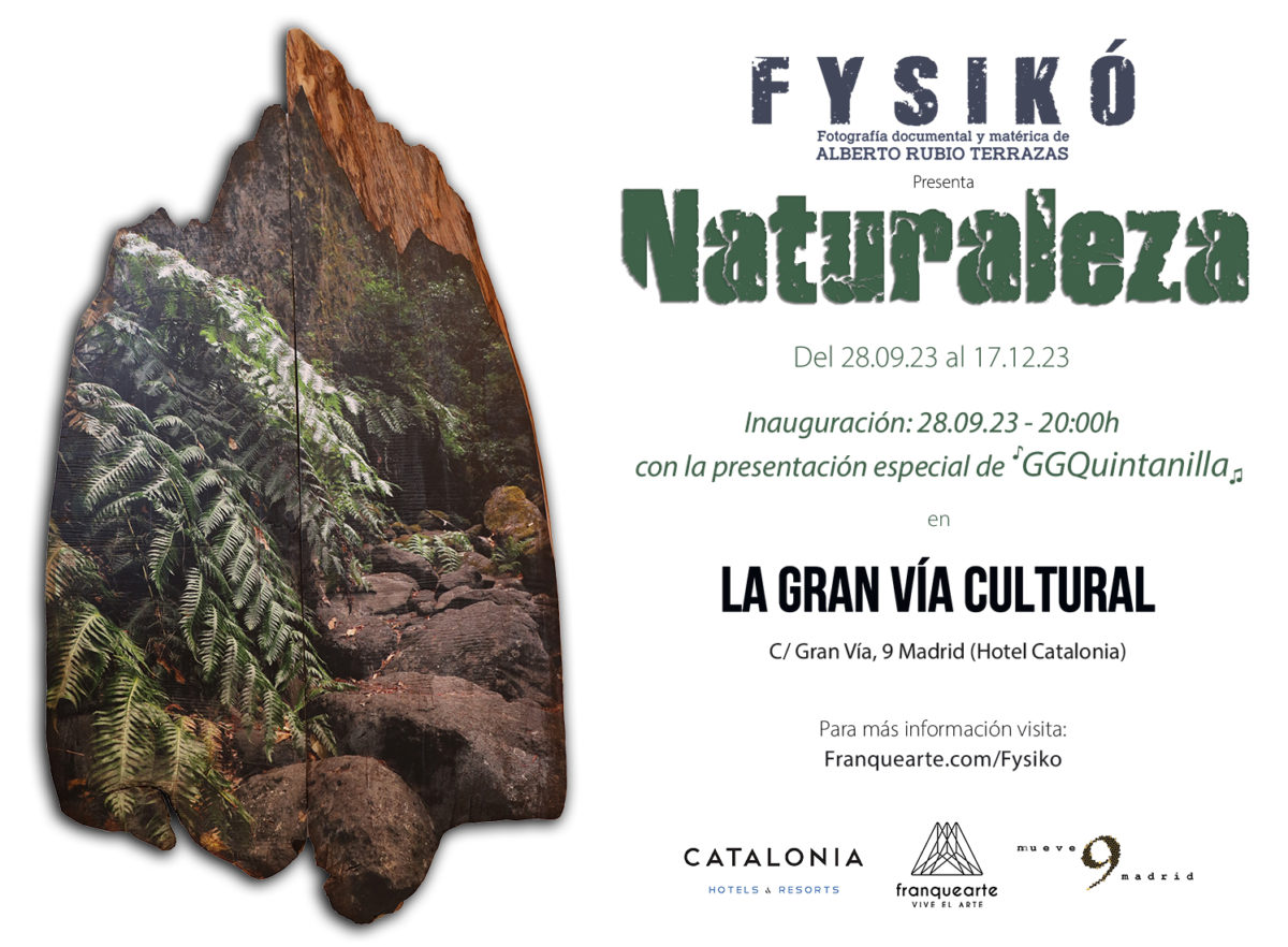 cartel exposición Fysikó naturaleza en Madrid
